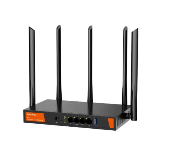 TENDA W30E LOAD BALANCE ROUTER <div class="onetwo"> <div class="prc2 col-two-one">RAM</div> <div class="prc2 col-two-two">256MB</div> </div> <div class="onetwo"> <div class="prc2 col-two-one">Flash</div> <div class="prc2 col-two-two">128MB</div> </div> <div class="onetwo"> <div class="prc2 col-two-one">Interfaces</div> <div class="prc2 col-two-two">4*GE(1~3 WAN/ 1~3 LAN)</div> </div> <div class="onetwo"> <div class="prc2 col-two-one">Maximum Power Consumption</div> <div class="prc2 col-two-two">18W</div> </div> <div class="onetwo"> <div class="prc2 col-two-one">Button</div> <div class="prc2 col-two-two">1* Reset button</div> </div> <div class="onetwo"> <div class="prc2 col-two-one">Power</div> <div class="prc2 col-two-two">12V 1.5A</div> </div> <div class="onetwo"> <div class="prc2 col-two-one">Dimension</div> <div class="prc2 col-two-two">220*135*30mm</div> </div>