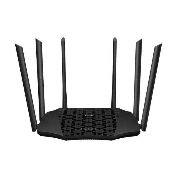 Tenda AC21 AC2100 Mbps Gigabit Dual Band Wi Fi Router <h4 id="paragraph">Quick Overview</h4> <div class="short-desc-attr"> <ul class="mt-2 mb-2 category-info"> <li class="card-text p-0 m-0 fw-normal context">Router Type - Wireless & Ethernet</li> <li class="card-text p-0 m-0 fw-normal context">Antenna (Type & Qty) - 6 x 6dBi external antennas</li> <li class="card-text p-0 m-0 fw-normal context">Band - Dual</li> <li class="card-text p-0 m-0 fw-normal context">WiFi Coverage (Approximate) - Up to 2500 sq. ft.</li> </ul> </div>