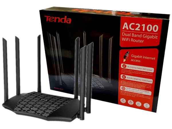 Tenda AC21 AC2100 Mbps Gigabit Dual Band Wi Fi Router 1 3 <h4 id="paragraph">Quick Overview</h4> <div class="short-desc-attr"> <ul class="mt-2 mb-2 category-info"> <li class="card-text p-0 m-0 fw-normal context">Router Type - Wireless & Ethernet</li> <li class="card-text p-0 m-0 fw-normal context">Antenna (Type & Qty) - 6 x 6dBi external antennas</li> <li class="card-text p-0 m-0 fw-normal context">Band - Dual</li> <li class="card-text p-0 m-0 fw-normal context">WiFi Coverage (Approximate) - Up to 2500 sq. ft.</li> </ul> </div>