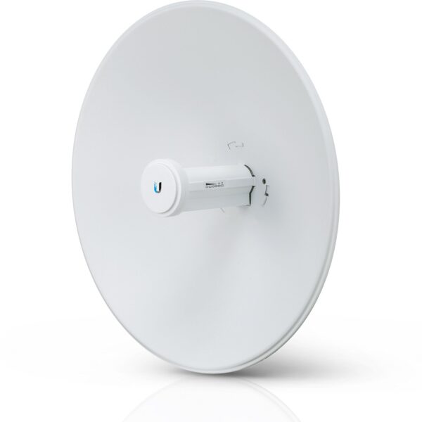 Ubiquiti Networks PowerBeam ACGen2 450 Mbits White PBE 5AC GEN2 <ul> <li>Dedicated Wi-Fi Radio for Management</li> <li>5 GHz Frequency</li> <li>25 dBi Gain</li> <li>1 x Gigabit Ethernet Network Interface</li> <li>MIPS 74Kc Processor</li> <li>Power, Ethernet, Signal Strength LEDs</li> <li>Outdoor UV Stabilized Plastic Antenna</li> <li>125 mph Wind Loading / Survivability</li> <li>±24kV ESD/EMP Protection</li> <li>Includes Pole-Mounting Kit</li> </ul>