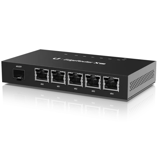 Ubiquiti Networks wired router Black ER X SFP <div class="product-element--hide-mobile"> <div class="basic-info__row"> <div class="basic-info__item basic-info__item--ean"> <span class="basic-info__label">EAN:</span> <h3 class="basic-info__value ean-number">810354022203</h3> </div> <div class="basic-info__item basic-info__item--mpn"> <span class="basic-info__label">Part number:</span> <h2 class="basic-info__value">ER-X-SFP</h2> </div> <div class="basic-info__item basic-info__item--sku"><span class="basic-info__label">SKU:</span> <span class="basic-info__value">1016886</span></div> </div> </div> <div class="product-info-main__attributes product-attributes product-attributes--short "> <div class="single-attribute"><span class="attr-name">Ethernet WAN:</span> <span class="attr-value">Yes</span></div> <div class="single-attribute"><span class="attr-name">Ethernet LAN:</span> <span class="attr-value">Yes</span></div> <div class="single-attribute"><span class="attr-name">Ethernet LAN data rates:</span> <span class="attr-value">10,100,1000 Mbit/s Mbit/s</span></div> <div class="single-attribute"><span class="attr-name">Dual-band:</span> <span class="attr-value">No</span></div> <div class="single-attribute"><span class="attr-name">Ethernet LAN (RJ-45) ports:</span> <span class="attr-value">5</span></div> <div class="single-attribute"><span class="attr-name">Product colour:</span> <span class="attr-value">Black</span></div> <div class="single-attribute"><span class="attr-name">Rack mounting:</span> <span class="attr-value">No</span></div> </div>