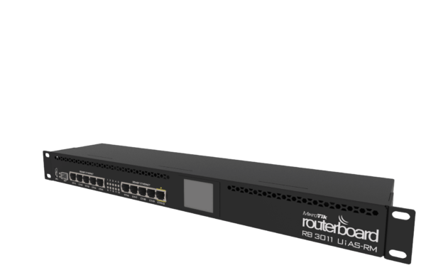 MikroTik Routers and Wireless Products RB3011UiAS RM 1 1 The RB3011 is a new multi port device, our first to be running an ARM architecture CPU for higher performance than ever before. The RB3011 has ten Gigabit ports divided in two switch groups, an SFP cage and for the first time a SuperSpeed full size USB 3.0 port, for adding storage or an external 3G/4G modem.