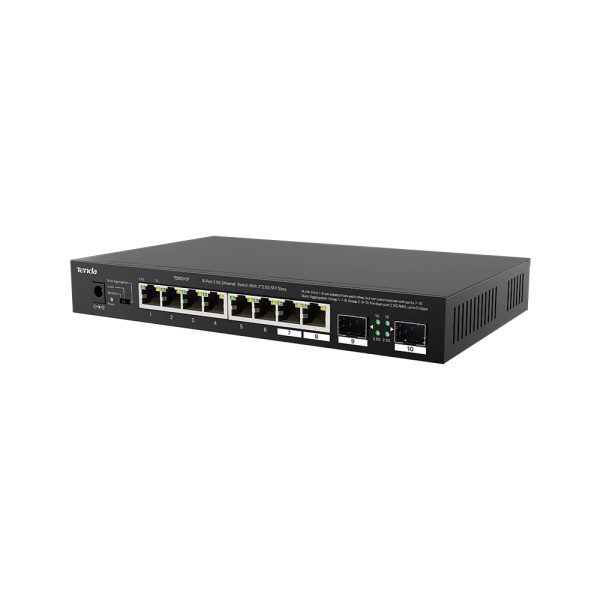 TEM2010F 8 Port 2.5G Ethernet Switch <div class="container"> <div class="row featurette d-flex justify-content-between align-items-center"> <div class=" col-md-7 order-md-2 pt-4 "> <p class="pb-4 w75pro">TEM2010F is an 8-port 2.5G Ethernet switch with 2 SFP ports independently designed by Tenda. The switch supports three-mode toggle and offers eight 2.5 Gbps RJ-45 ports and two 2.5 Gbps SFP ports, establishing high-speed network along with computers, NAS, TV set-up boxes, Wi-Fi6 APs and so on.TEM2010F is an ideal access device for high-speed network deployment in SMEs, SOHOs, villas or wireless networking scenarios.</p> <div class="d-flex dflexInOverview"> <div class="btn-group my-2 me-1 "><a class="btn btn-outline-dark " href="https://www.tendacn.com/product/TEM2010F.html" type="button">Overview</a></div> <div class="btn-group my-2 me-1 "><button class="btn btn-outline-dark dropdown-toggle" type="button" data-bs-toggle="dropdown" aria-expanded="false">Learn More</button></div> </div> </div> </div> </div>