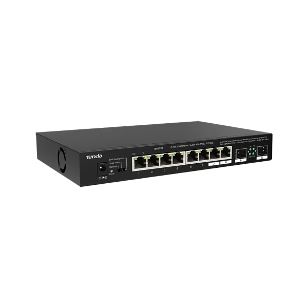 TEM2010F 8 Port 2.5G Ethernet Switch 1 1 <div class="container"> <div class="row featurette d-flex justify-content-between align-items-center"> <div class=" col-md-7 order-md-2 pt-4 "> <p class="pb-4 w75pro">TEM2010F is an 8-port 2.5G Ethernet switch with 2 SFP ports independently designed by Tenda. The switch supports three-mode toggle and offers eight 2.5 Gbps RJ-45 ports and two 2.5 Gbps SFP ports, establishing high-speed network along with computers, NAS, TV set-up boxes, Wi-Fi6 APs and so on.TEM2010F is an ideal access device for high-speed network deployment in SMEs, SOHOs, villas or wireless networking scenarios.</p> <div class="d-flex dflexInOverview"> <div class="btn-group my-2 me-1 "><a class="btn btn-outline-dark " href="https://www.tendacn.com/product/TEM2010F.html" type="button">Overview</a></div> <div class="btn-group my-2 me-1 "><button class="btn btn-outline-dark dropdown-toggle" type="button" data-bs-toggle="dropdown" aria-expanded="false">Learn More</button></div> </div> </div> </div> </div>